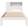 vidaXL Cama com estante sem colchão 75x190 cm pinho maciço branco