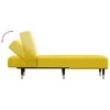 vidaXL Chaise longue veludo amarelo