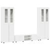 vidaXL Conjunto de m&oacute;vel de TV FLORIN 3 pcs Branco Madeira processada