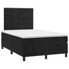 vidaXL Cama box spring c/ colch&atilde;o/LED 120x200 cm veludo preto