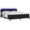 vidaXL Cama Box com colch&atilde;o com led Preto 180 x 200 cm tecido