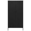 vidaXL Roupeiro 90x50x180 cm a&ccedil;o preto