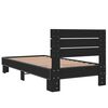 vidaXL Estrutura de cama 75x190 cm derivados de madeira e metal preto
