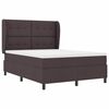 vidaXL Cama Box com colch&atilde;o Castanho escuro 160 x 200 cm tecido