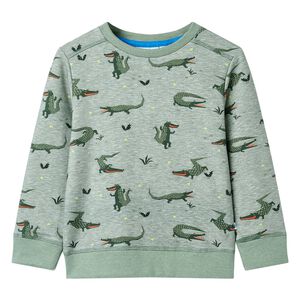 vidaXL Sweatshirt para crian&ccedil;a cor caqui-claro mesclado 104