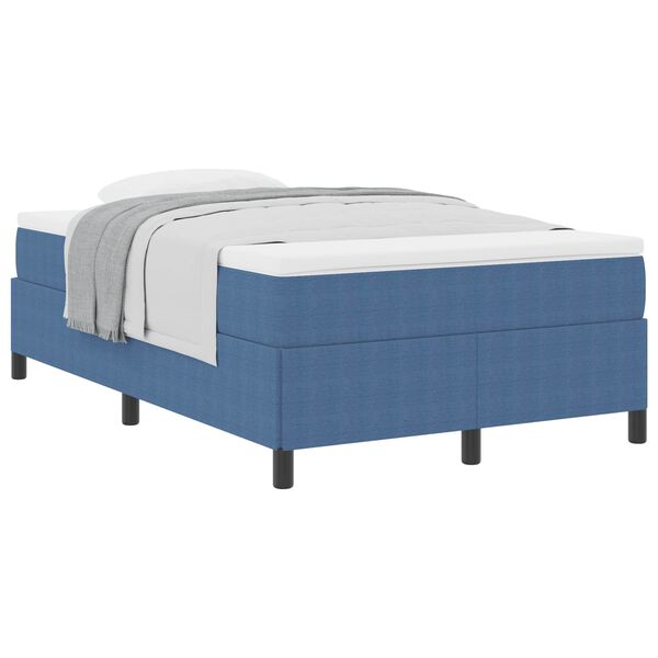 vidaXL Cama Box Azul 120 x 190 cm Tecido de Veludo Cotele