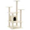 vidaXL &Aacute;rvore para gatos c/ postes arranhadores sisal 110 cm cor creme