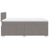 vidaXL Cama boxspring c/ colch&atilde;o 120x190cm tecido castanho-acinzentado