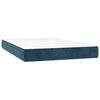 vidaXL Cama box spring c/ colch&atilde;o/LED 120x200 cm veludo azul-escuro