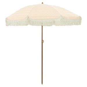 vidaXL Parasol de Praia Amarelo e Branco 160 x 160 x 196 cm