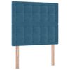 vidaXL Cama com arruma&ccedil;&atilde;o e colch&atilde;o Azul Escuro 90 x 200 cm Veludo