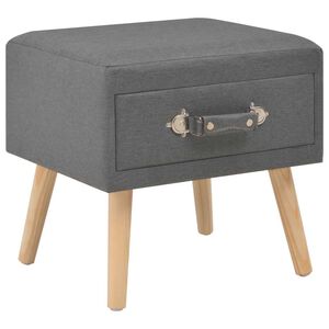 vidaXL Mesa-de-cabeceira 40x35x40 cm tecido cinzento-escuro