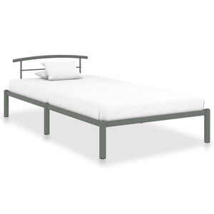 vidaXL Estrutura de cama 100x200 cm metal cinzento