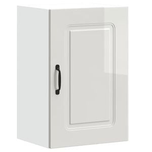 vidaXL Arm&aacute;rio de parede de cozinha Kalmar branco alto brilho