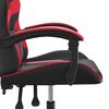 vidaXL Cadeira de gaming couro artificial preto e vermelho