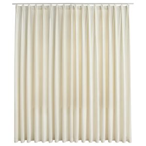 vidaXL Cortina blackout com ganchos 290x245 cm veludo creme