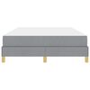 vidaXL Cama Box com colch&atilde;o Cinzento-claro 140 x 190 cm tecido