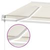 vidaXL Toldo autom&aacute;tico com LED e sensor de vento 350x250 cm cor creme