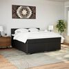 vidaXL Cama com molas/colch&atilde;o 180x200 cm couro artificial preto