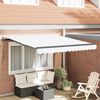 vidaXL Toldo Retr&aacute;til Manual Branco 300 x 250 cm Poli&eacute;ster e A&ccedil;o