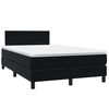 vidaXL Cama box spring c/ colch&atilde;o e LED 120x210 cm veludo preto
