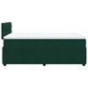 vidaXL Cama boxspring com colch&atilde;o 120x190 cm veludo verde-escuro