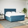 vidaXL Cama com molas/colch&atilde;o 180x200 cm veludo azul