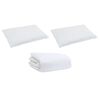 vidaXL Conjunto de Edredom com travesseiro 3 pcs Branco Pena de ganso