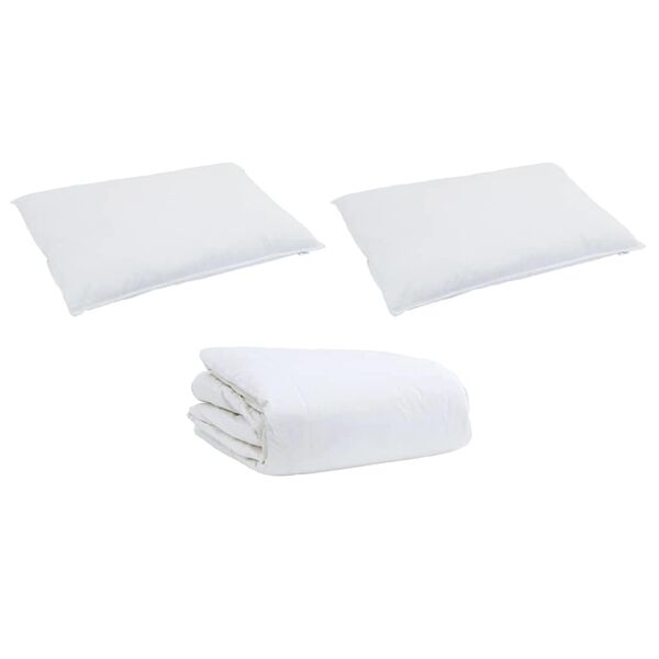 vidaXL Conjunto de Edredom com travesseiro 3 pcs Branco Pena de ganso
