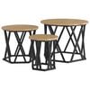vidaXL Mesa Lateral Empilh&aacute;vel 3 unid. Carvalho Artesanal