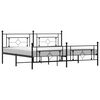 vidaXL Estrutura de cama com cabeceira e p&eacute;s 200x200 cm metal preto