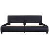 vidaXL Estrutura de cama c/ LED 180x200 cm couro artificial preto