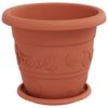vidaXL Vasos de Plantas 6 pcs Vermelho Tijolo &Oslash; 26 x 21.5 cm Pl&aacute;stico