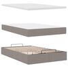 moldura de cama otomana vidaXL com tecido cinza 120x200cm