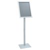 vidaXL Suporte de P&ocirc;ster Pedestal Prateado 32,5 x 27 x 126 cm