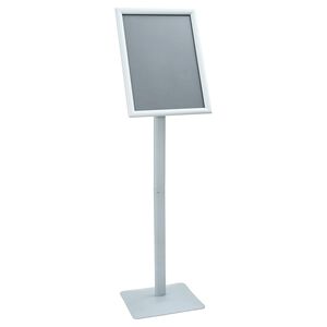 vidaXL Suporte de P&ocirc;ster Pedestal Prateado 32,5 x 27 x 126 cm