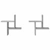 vidaXL Prateleiras de parede 2 pcs derivados madeira cinzento sonoma