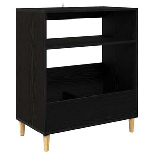 vidaXL Suporte para Toca-discos Carvalho Preto 71 x 39,5 x 83 cm