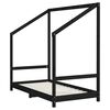 vidaXL Estrutura de cama infantil 2x(80x160) cm pinho maciço preto