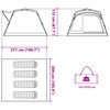 vidaXL Tenda campismo cabana 4 pessoas libertação rápida cinza/laranja