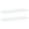 vidaXL Unidade de prateleiras com rebordo 2 pcs 40x9x3 cm MDF branco