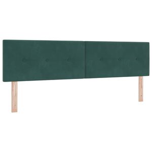 vidaXL Cabeceira com cabeceira Verde Escuro 180 cm Couro Sint&eacute;tico