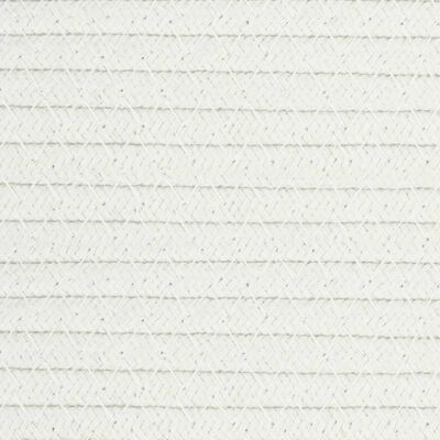 vidaXL Cesto de arrumação Ø40x25 cm algodão castanho e branco