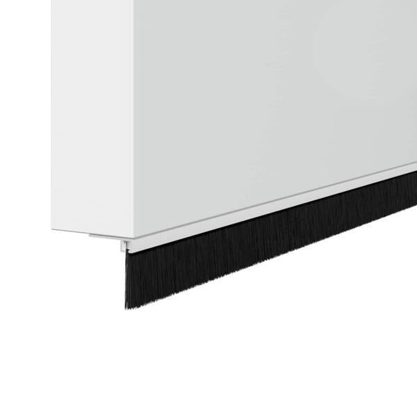 vidaXL Selos de Escovas para Porta com Parafuso 6 pcs Branco 100 cm