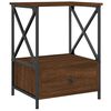 vidaXL Mesa cabeceira 50x41x65 cm derivados madeira carvalho castanho