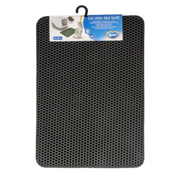 Duvoplus Tapete de areia para gatos Swift 45x65 cm preto