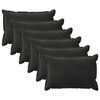 vidaXL Almofada com travesseiro HOUTEN 6 unid. Preto Veludo