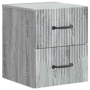 vidaXL Gabinete de Canto Montado na Parede com gaveta Sonoma Cinzento