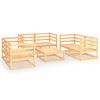 vidaXL 7 pcs conjunto lounge de jardim pinho maci&ccedil;o