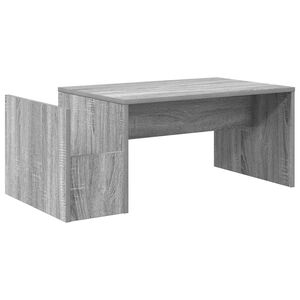 vidaXL Mesa de centro Sonoma cinzento 90 x 45 x 35 cm